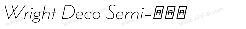 Wright Deco Semi字体转换